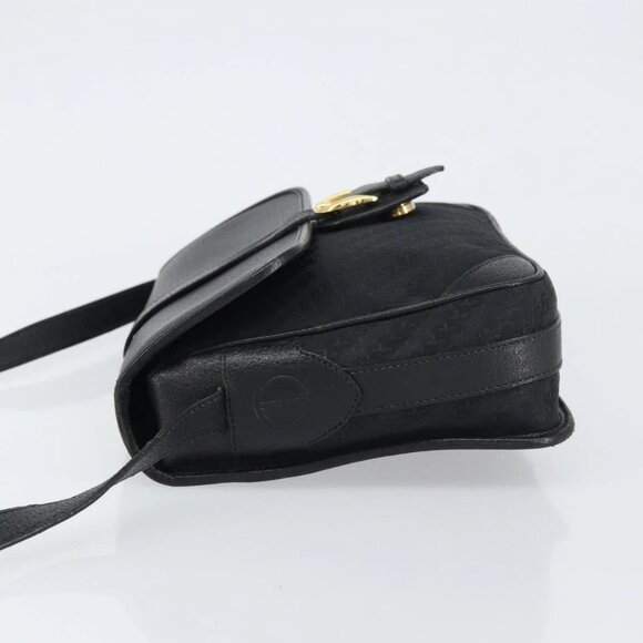 GUCCI Shoulder Bag Leather Canvas Black Gold 001 113 0613 Auth ep12275 - Picture 6 of 14